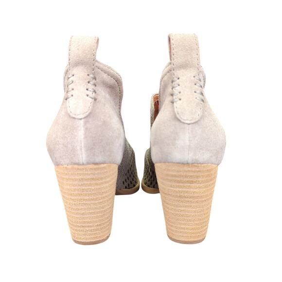 Jeffrey Campbell Vanhook Taupe Ankle Booties Perf Cutout Leather Suede Women's 6 - Picture 5 of 8